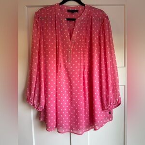 Tommy Hilfiger Pink Polka Dot Blouse